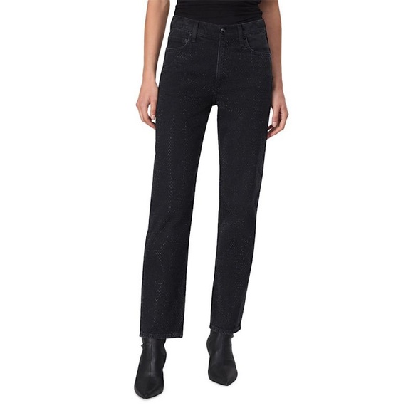 rag & bone Denim - Rag & Bone Harlow Jewel Mid-Rise Ankle Jeans Black 25